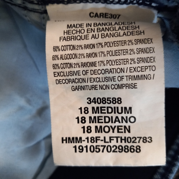 Lee regular fit mid-rise straight leg women's jeans size 18M - Picture 5 of 5